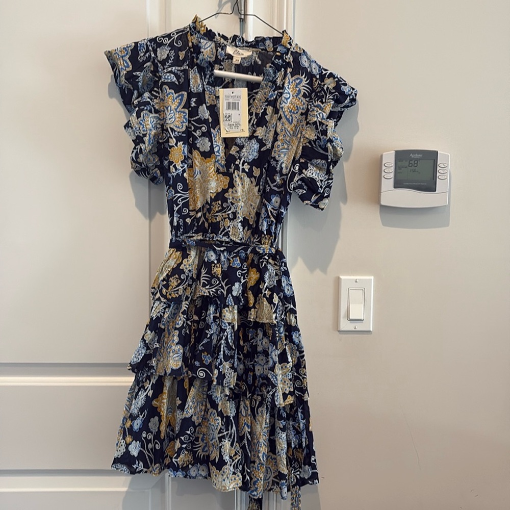 New with tags Elan from Bloomingdale's blue and yellow floral mini dress